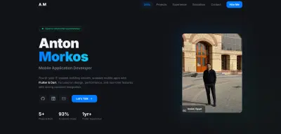 تصميم سيرة ذاتية إلكترونية (Web Resume) احترافية ومتجاوبة