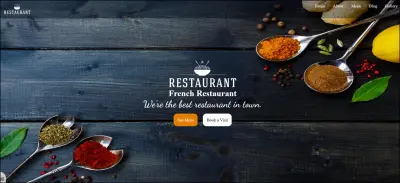 موقع إلكتروني لمطعم HTML و CSS