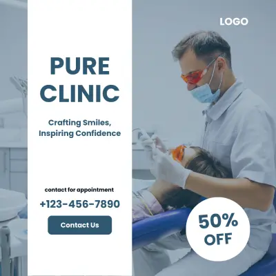تصميم بوستات سوشيال ميديا لعيادات الأسنان – نماذج Mockup