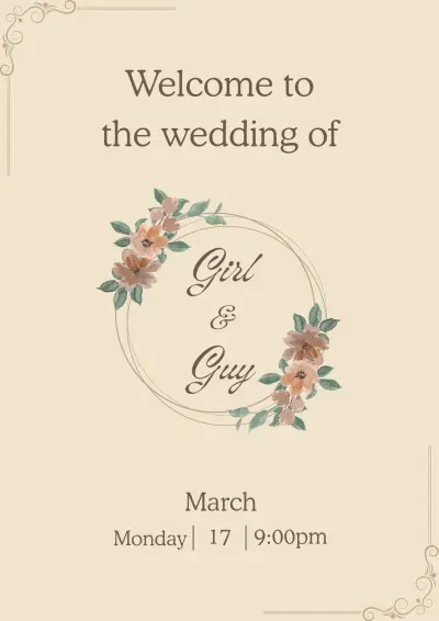 Weddings invitations and posters (both online&cards)