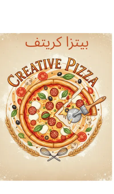 تصميم لوجو لمطعم بيتزا