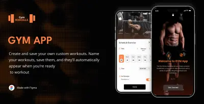 تصميم تجربة مستخدم وواجهات تطبيق نادي رياضي (Gym / Fitness App UX/UI)