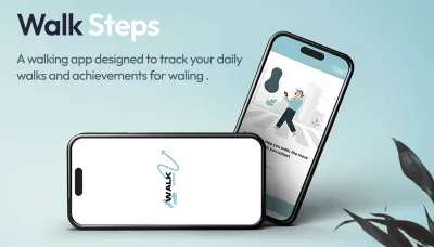 تصميم UI UX لتطبيق عداد خطوات المشي