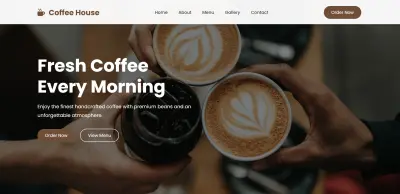 Coffee Shop Landing Page | Responsive Front-End Design