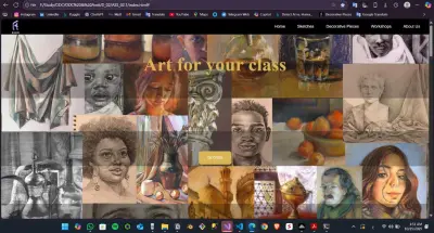 موقع ويب يعرض مجموعة متنوعة من الأعمال الفنية اليدوية