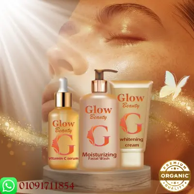 تصميم بوستر إعلاني لمنتجات سكين كير Glow beauty