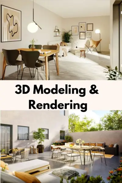 تصميم ثلاثي الأبعاد احترافي لشقة سكنية مع ديكور داخلي متكامل