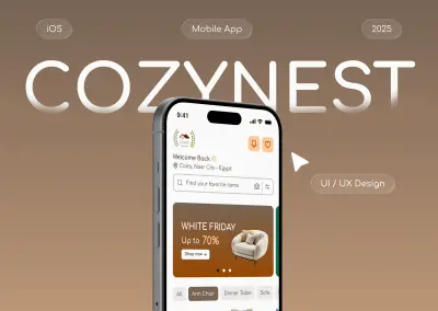 CozyNest - تطبيق تجارة إلكترونية لشراء الأثاث
