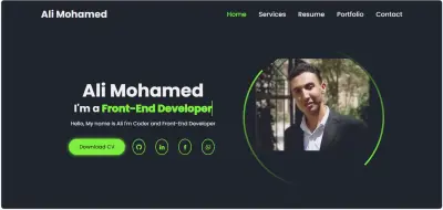 تصميم Portfolio Website حديث يساعدك على إبراز شغلك ورفع فرص التوظيف