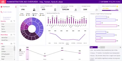تحليل بيانات منظمة إغاثية باستخدام Excel