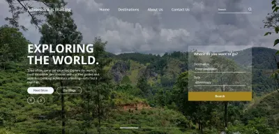 صفحة هبوط لشركة رحلات سفر خارجية باستخدام html &css