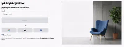 تصميم صفحة تسجيل دخول login لمتجر أثاث باستخدام html &css