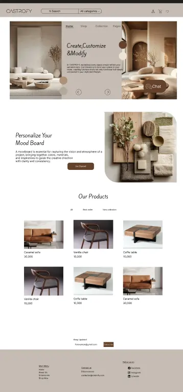 صورة العمل تصميم موقع اثاث