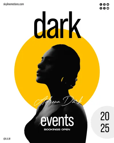 تصميم بوستر ترويج لحفلة Night Event – ستايل Neon & Urban