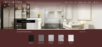 الموقع الإلكتروني الخاص بشركة Ingress Stone Surfaces