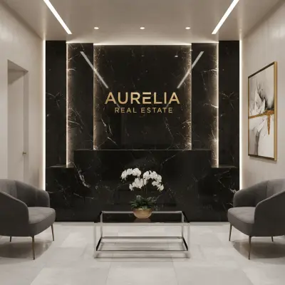 تصميم هوية بصرية وواجهة ويب فاخرة لشركة عقارات