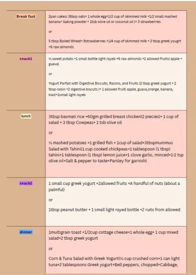 دليل تغذوي مصغر: خطة وجبات + وصفات صحية + تنظيم بصري