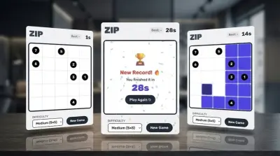 لعبة ZIP - تحدي توصيل الأرقام وبناء المسارات الذكية