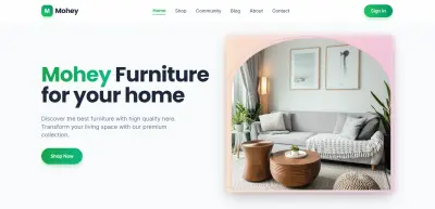 تصميم وتطوير صفحة هبوط (Landing Page) لمعرض أثاث