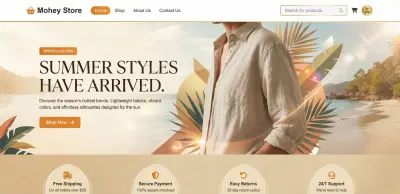 متجر إلكتروني (E-commerce) متخصص في بيع الملابس