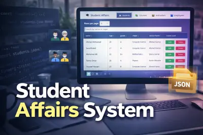 نظام إدارة شؤون الطلاب – مشروع JavaScript متقدم لإدارة الطلاب والمدرسين والدورات