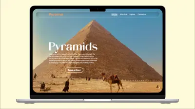 تصميم Landing page موقع (Pyrama) لحجز جوله بالجمال في اهرامات الجيزه بمصر
