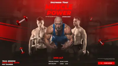 gym poster social media