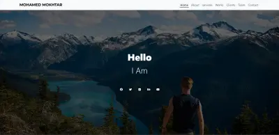 تصميم بورتفوليو شخصي ثابت