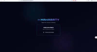 مشروعي الخاص Maharaty – منصة ويب لتتبع المهارات وإدارة التركيز