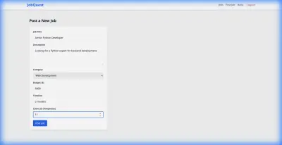 JobQuest: Freelancer-Client Collaboration Platform