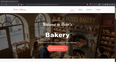 صفحة هبوط تفاعلية لمخبز