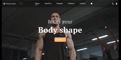 تصميم موقع Fitness Gym