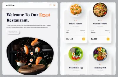 تصميم موقع Egypt restaurant