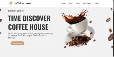 تصميم موقع coffee