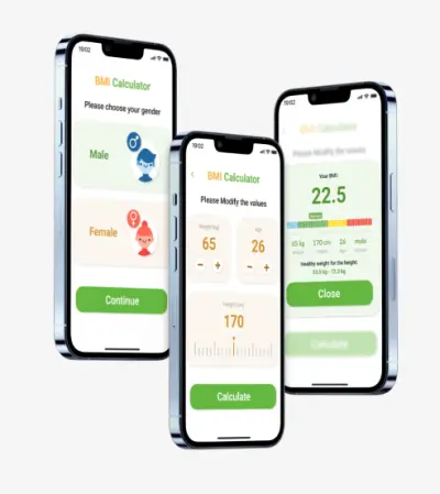 تطبيق BMI لحساب مؤشر كتلة الجسم