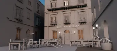 نمذجة ثلاثية الأبعاد 3D لبيئة لعبة المافيا