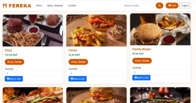 موقع الكتروني كامل لمطعم باستخدام MVC.NET