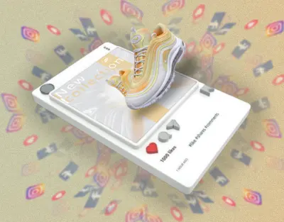 تصميم إعلان احترافي لمنتجات الأحذية والموضة بأسلوب عصري وجذاب