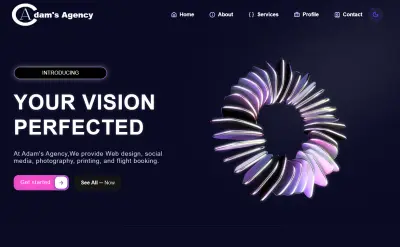 Adam's Agency website