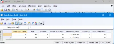 تحليل العوامل المتنبئة بفئات مدة التهوية باستخدام الانحدار اللوجستي (Stata)