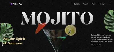 موقع علامة تجارية لمشروبات فاخرة - Mojito