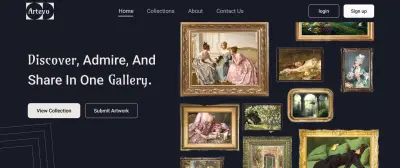 صفحة هبوط لمعرض - Art gallery landing page
