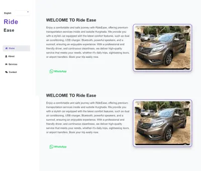 موقع ويب لخدمات سيارة