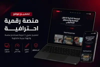 تصميم وتطوير موقع احترافي لمنصة حلول رقمية متكاملة