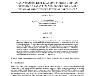 Expressive Arabic TTS