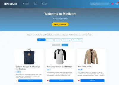 MiniMart — تطبيق تجارة إلكترونية