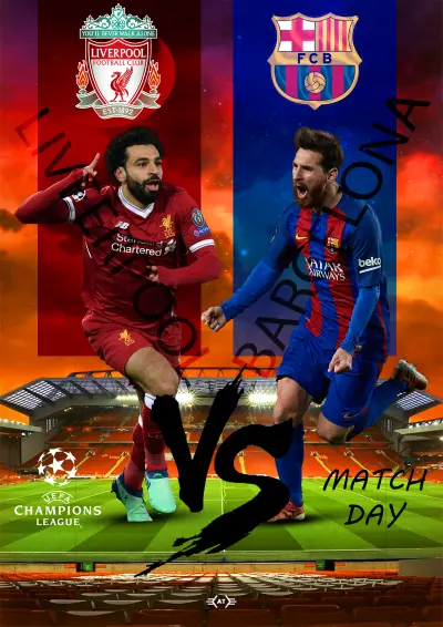 تصميم برومو promo لمباراة كرة قدم