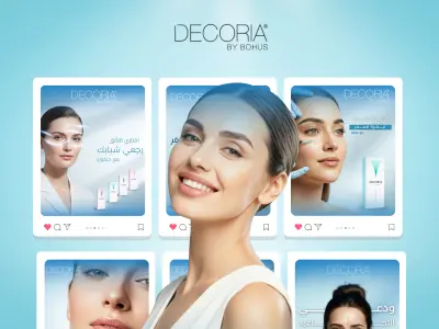 تصميمات سوشيال ميديا لماركة DECORIA