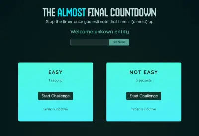 a full timer game using react