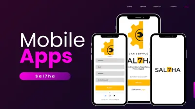 تصميم واجهة مستخدم احترافيه عن ابلكيشن لتصليح السيارات Sal7ha